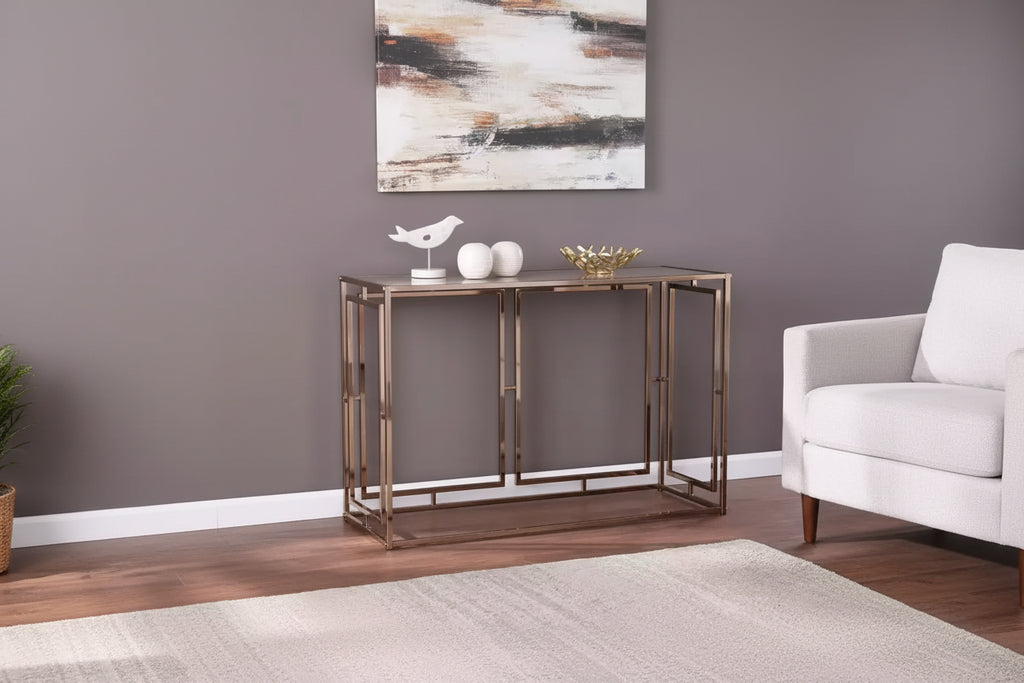 Console en faux marbre - Champagne