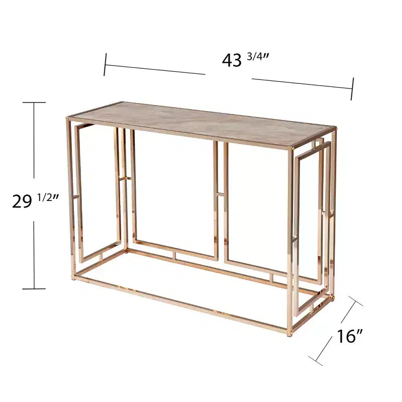 Console en faux marbre - Champagne