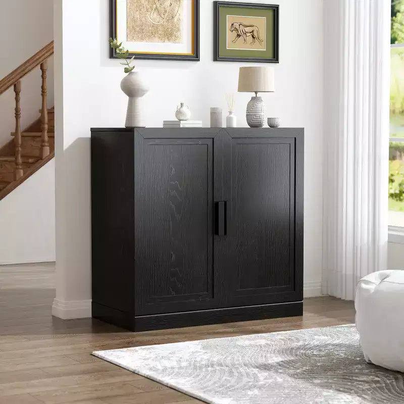 Buffet et armoire empilables en bois massif avec étagères réglables