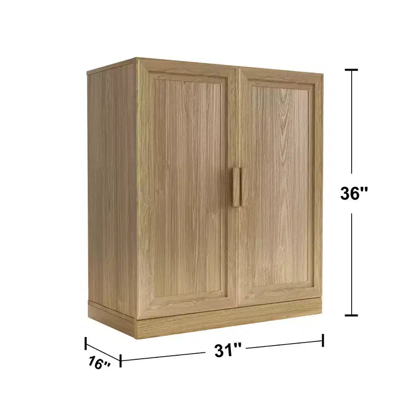 Buffet et armoire empilables en bois massif avec étagères réglables