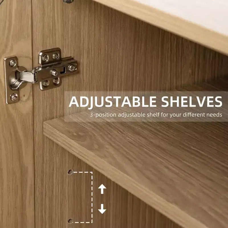 Buffet et armoire empilables en bois massif avec étagères réglables