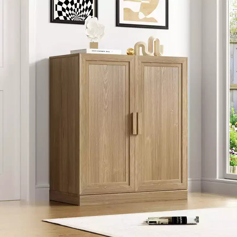 Buffet et armoire empilables en bois massif avec étagères réglables