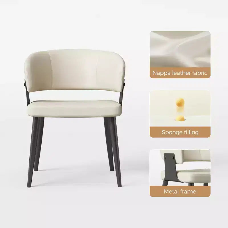 Chaises de salle à manger style ferme, lot de 2, cadre en métal, sièges modernes pour cuisine et salle à manger