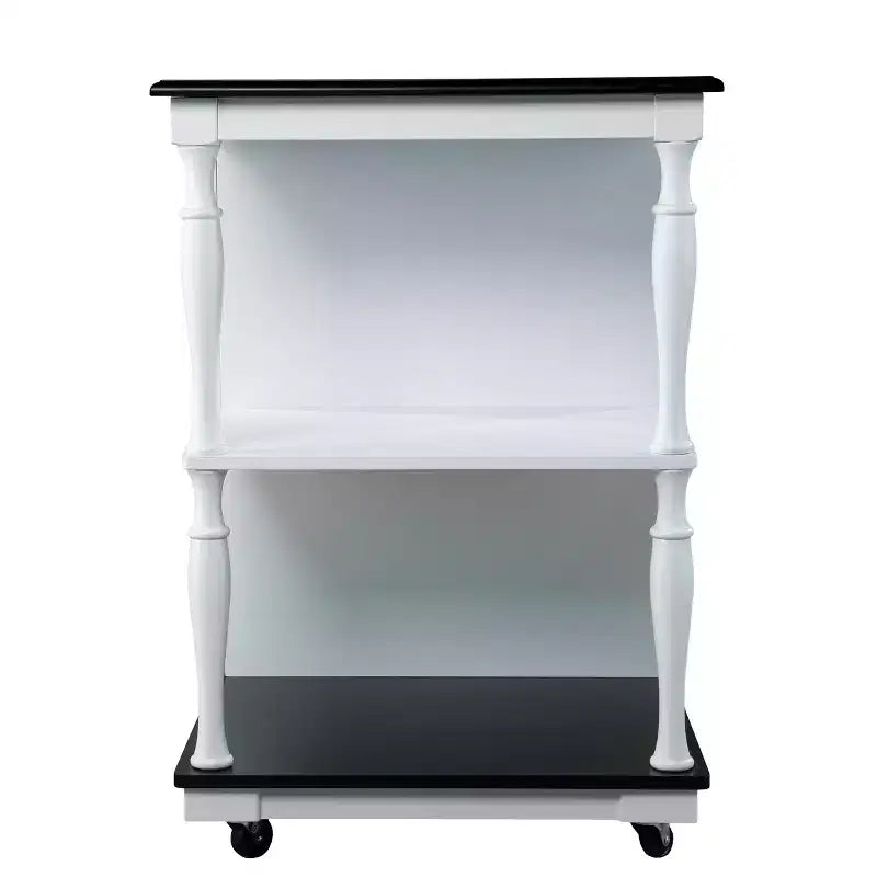 Îlot de cuisine roulant avec rangement - Blanc