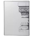 HomeRoots Set of Six Decorative Antiqued Glass Black Metal Framed Mirror Set
