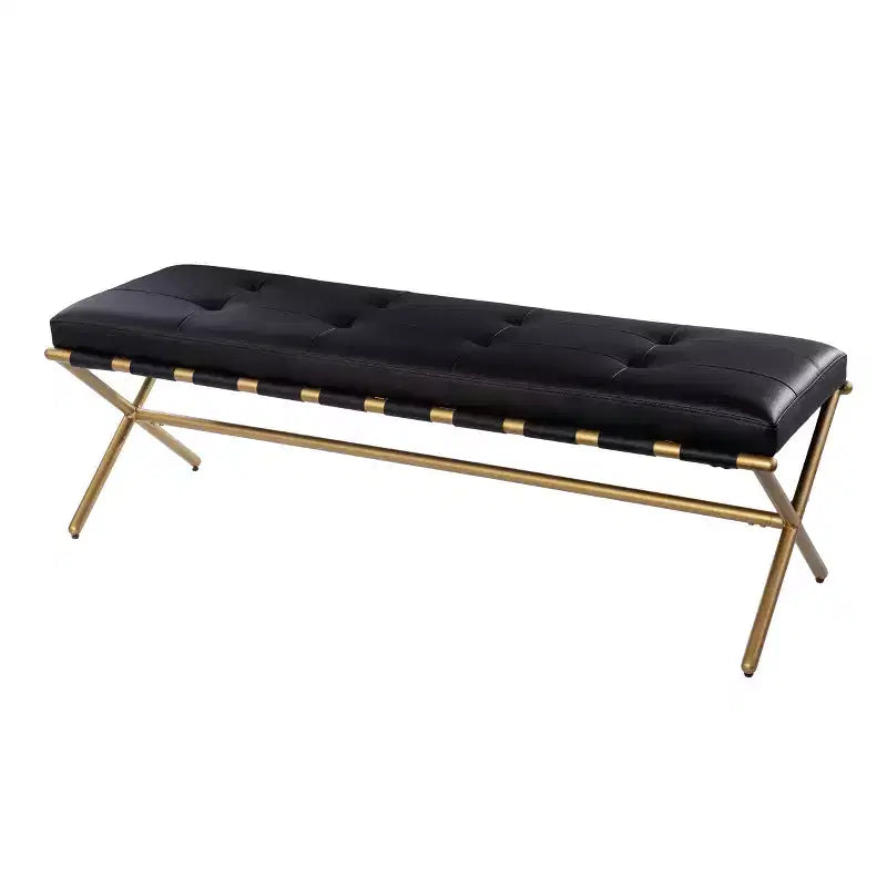 Banc d'entrée rembourré – Noir
