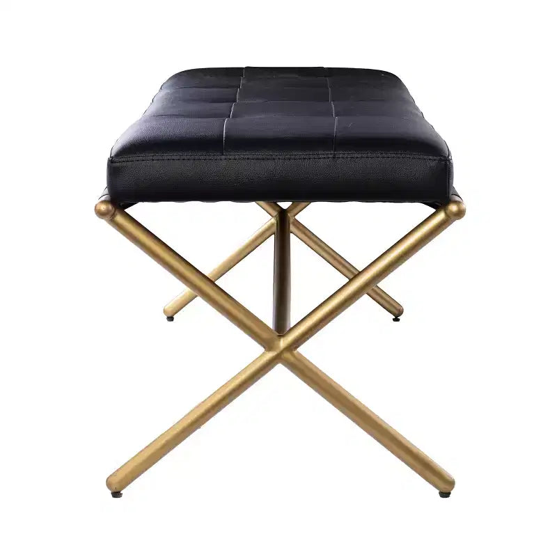Banc d'entrée rembourré – Noir