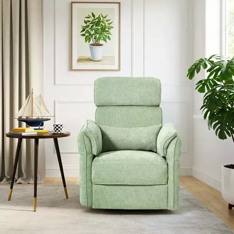 Fauteuil inclinable pivotant et coulissant avec appuie-têtes et accoudoirs réglables