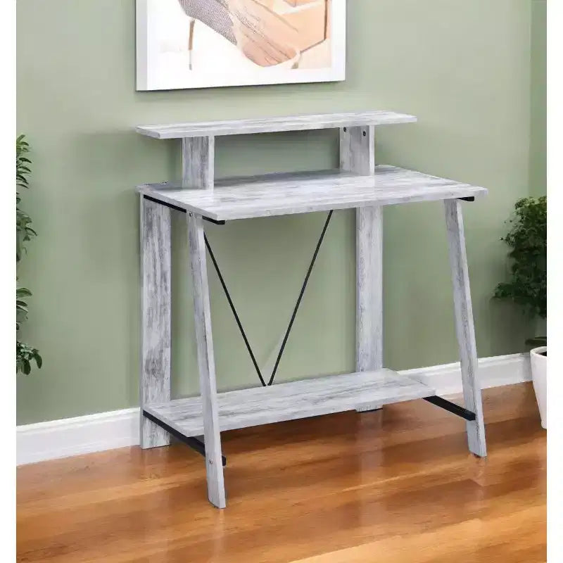 Bureau de style ancien blanc 32 po