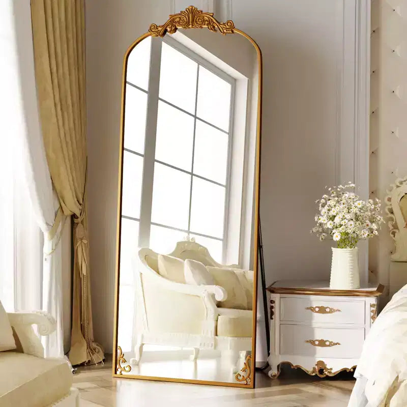 BEAUTYPEAK Arched Vintage Baroque Full-Length Mirrors