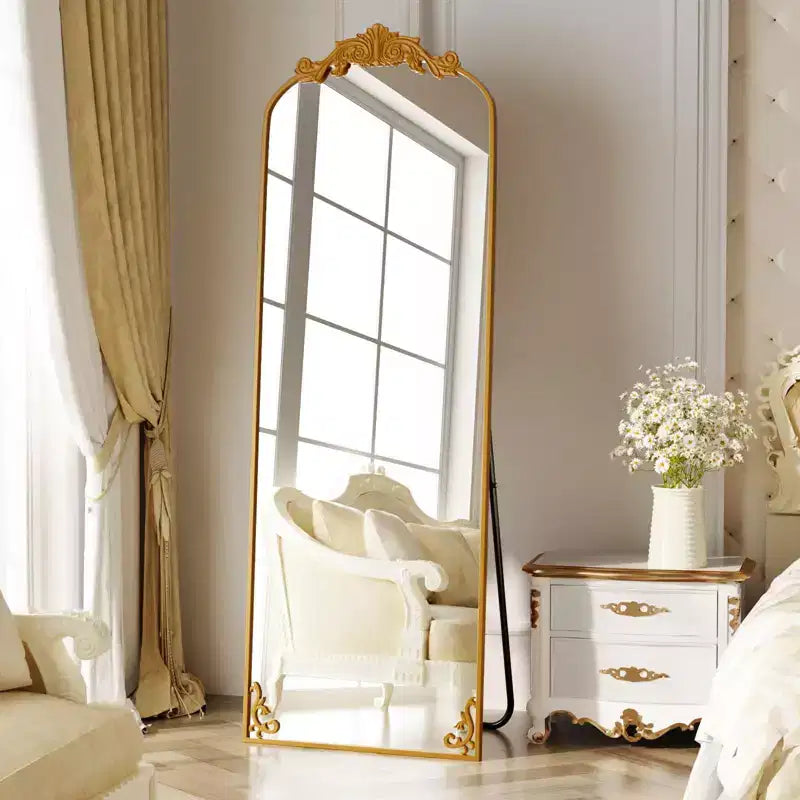 Miroirs pleine longueur baroques vintage arqués