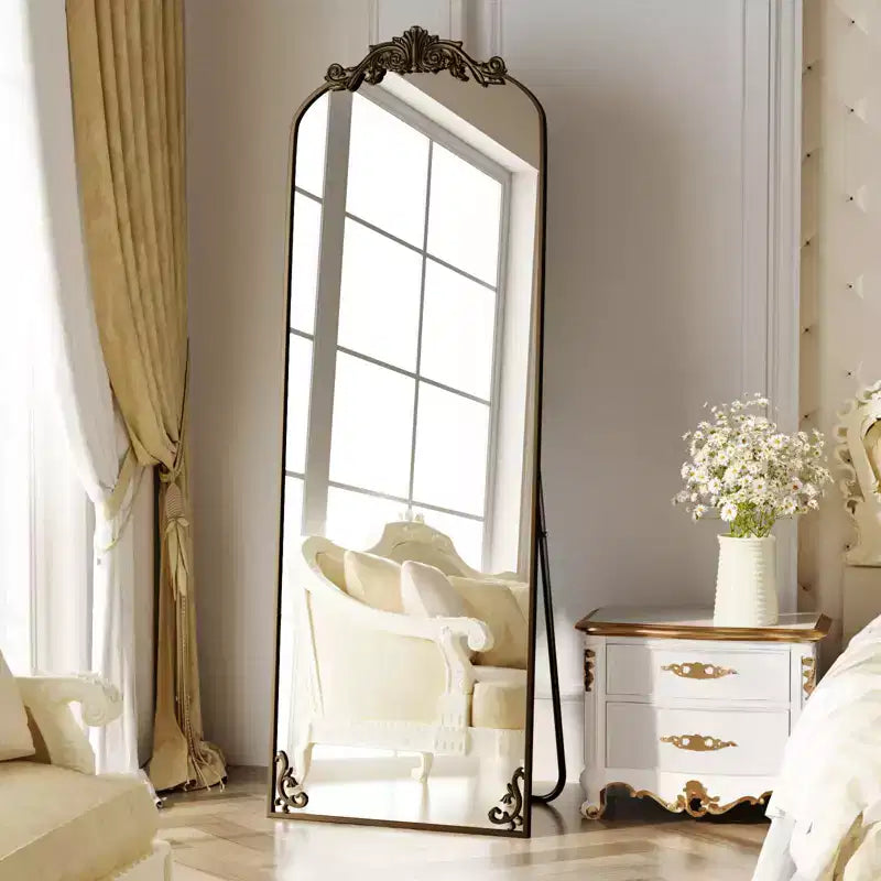Miroirs pleine longueur baroques vintage arqués
