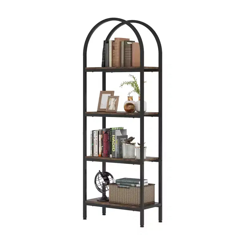 4-Tier Wooden Open Shelf Bookcase for Books Plants Decor Storage