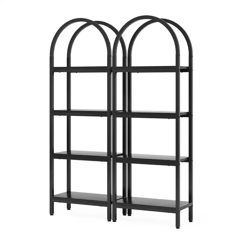 4-Tier Wooden Open Shelf Bookcase for Books Plants Decor Storage