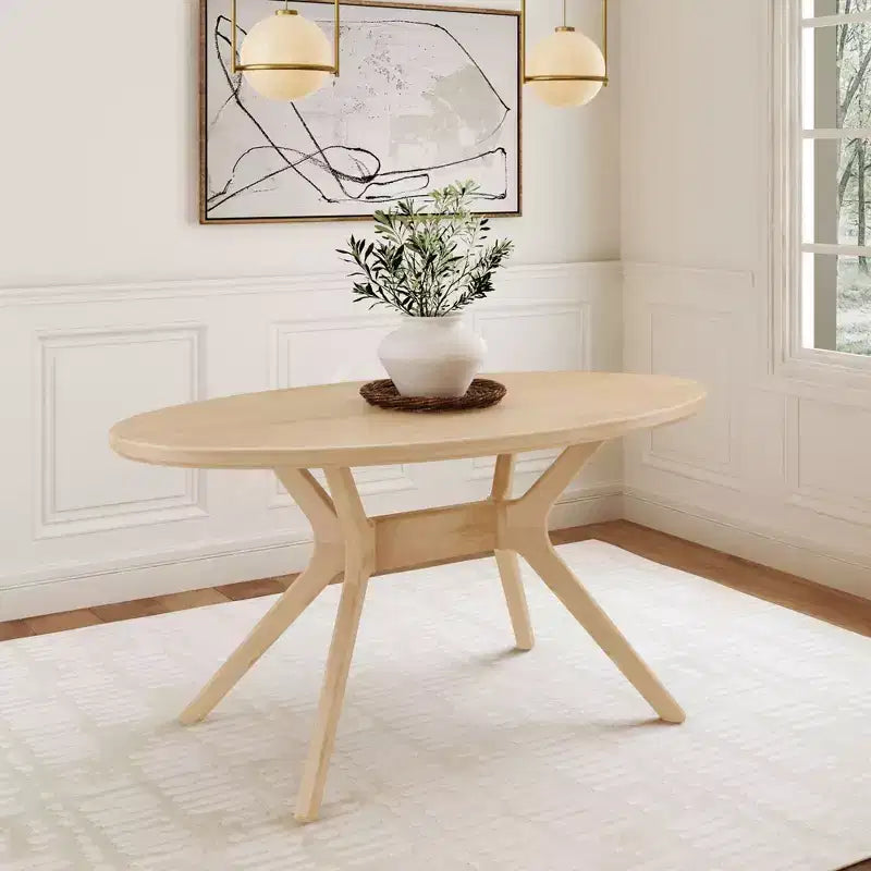 Table à manger ovale Plank+Beam 62 Verso pour 4 personnes, table de cuisine en bois massif pour salle à manger