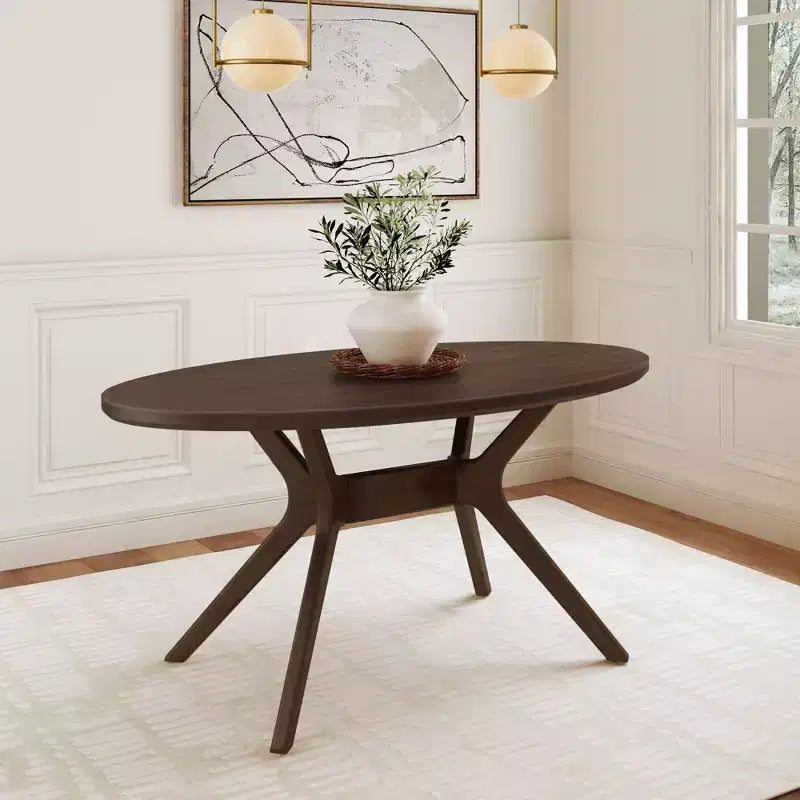 Table à manger ovale Plank+Beam 62 Verso pour 4 personnes, table de cuisine en bois massif pour salle à manger