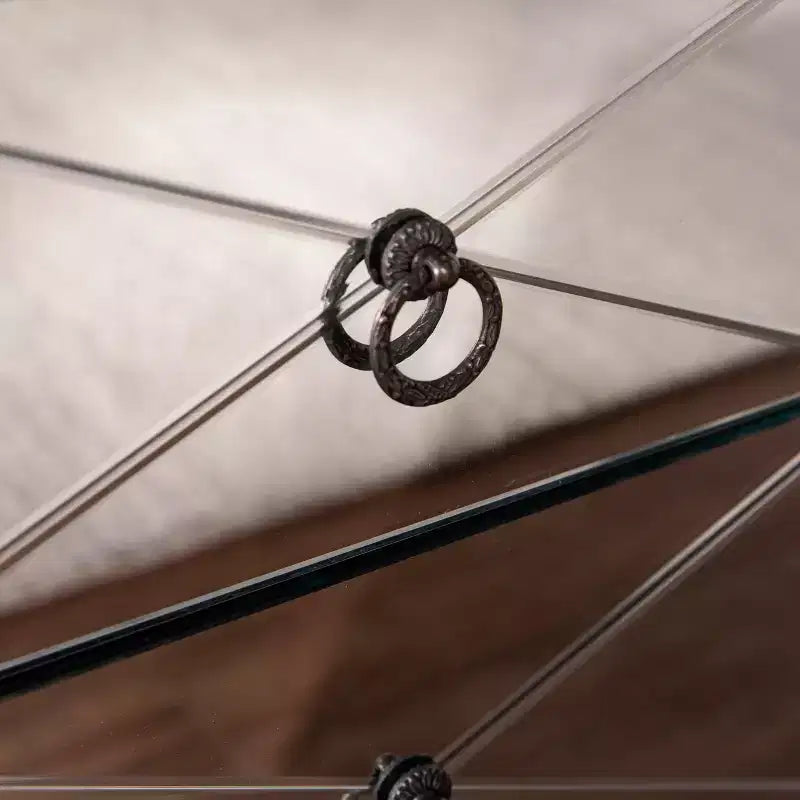 Table de chevet avec tiroirs en miroir - Argent