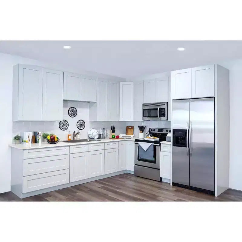 Meuble bas de cuisine 18 po l. x 34,5 po H x 24 po P avec tiroir Cadre en contreplaqué Fermeture amortie - Recouvrement total RTA