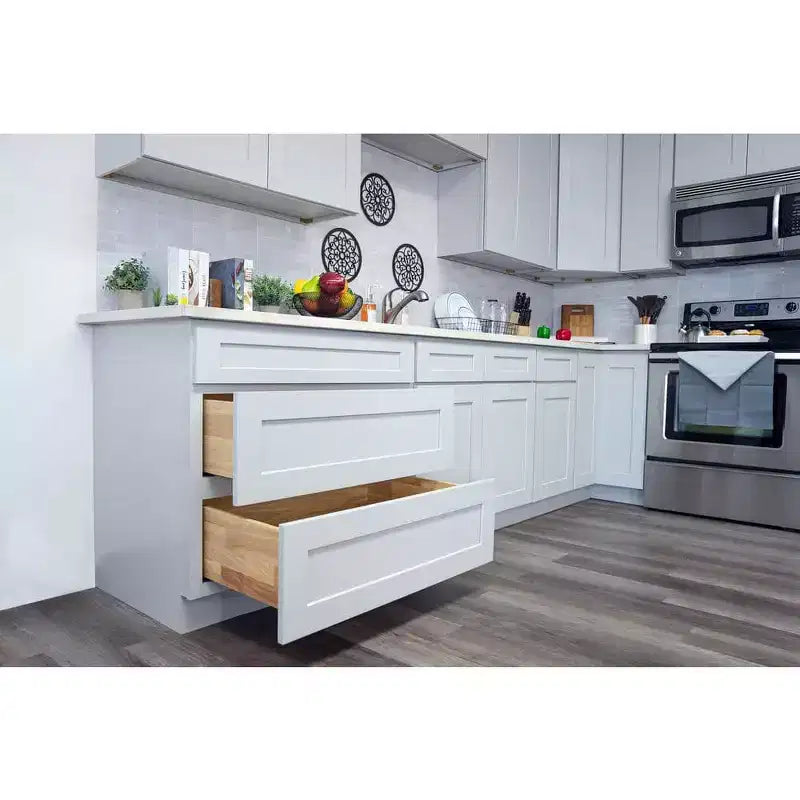 Meuble bas de cuisine 18 po l. x 34,5 po H x 24 po P avec tiroir Cadre en contreplaqué Fermeture amortie - Recouvrement total RTA