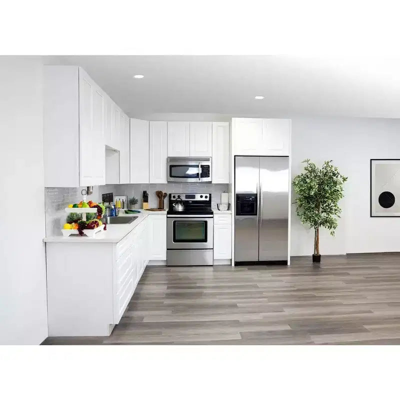 Meuble bas de cuisine 18 po l. x 34,5 po H x 24 po P avec tiroir Cadre en contreplaqué Fermeture amortie - Recouvrement total RTA