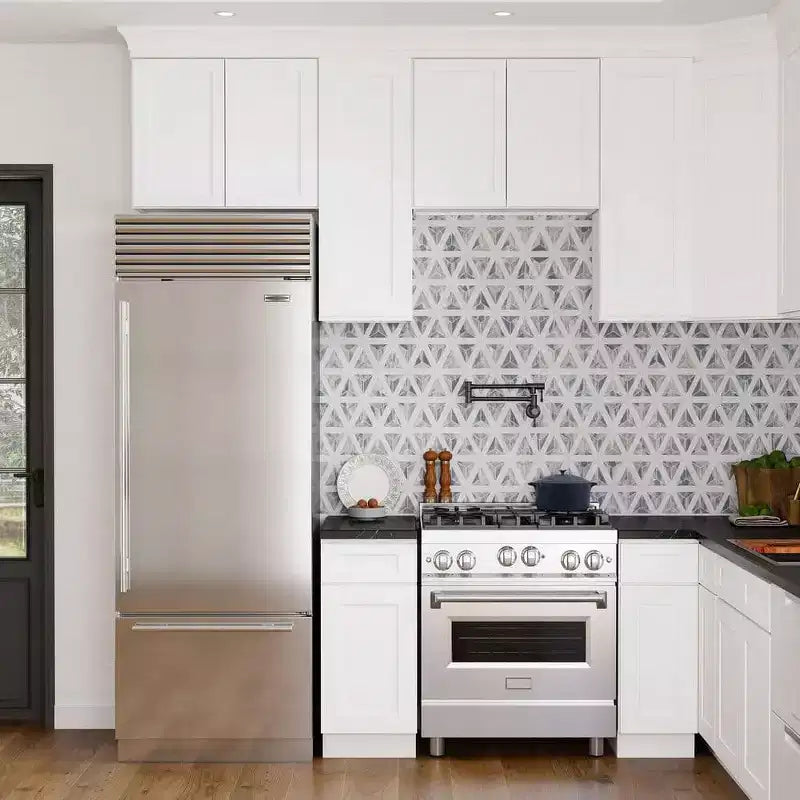 Meuble bas de cuisine 18 po l. x 34,5 po H x 24 po P avec tiroir Cadre en contreplaqué Fermeture amortie - Recouvrement total RTA