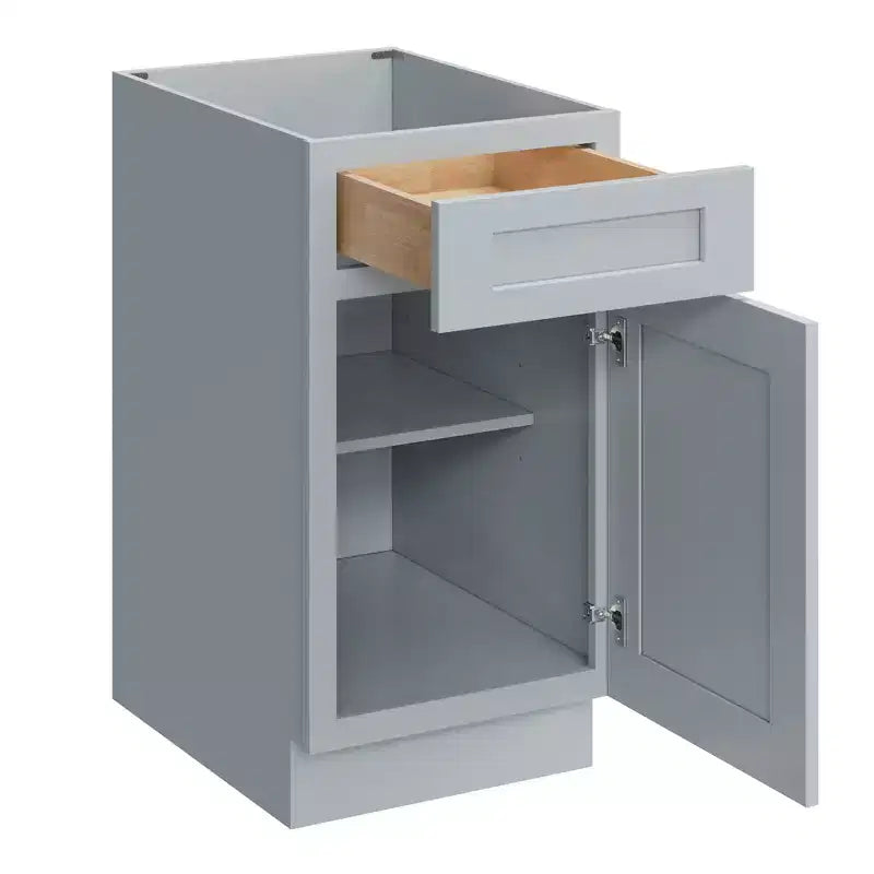 Meuble bas de cuisine 18 po l. x 34,5 po H x 24 po P avec tiroir Cadre en contreplaqué Fermeture amortie - Recouvrement total RTA
