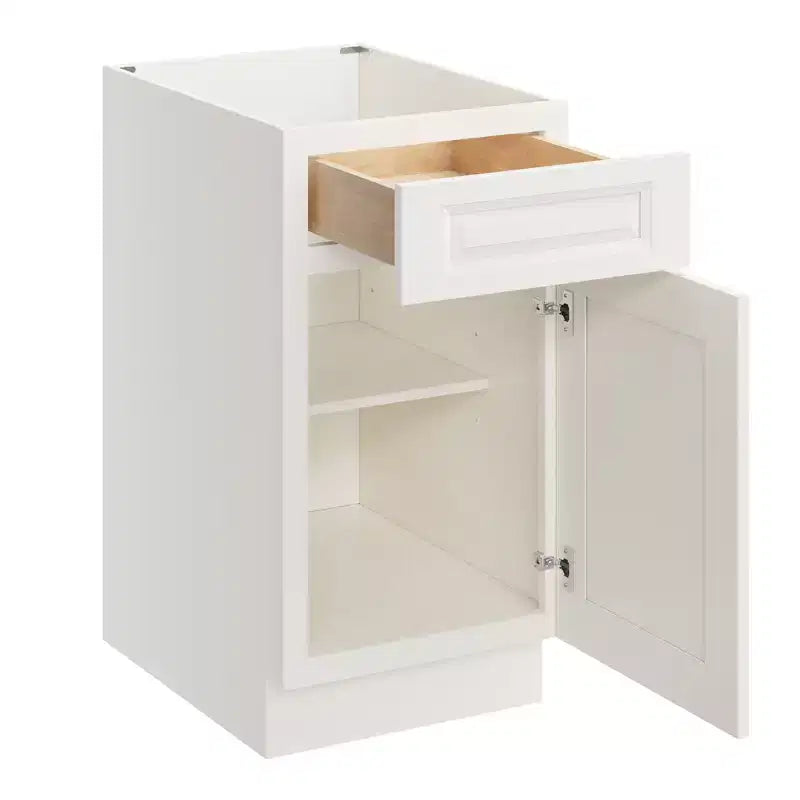 Meuble bas de cuisine 18 po l. x 34,5 po H x 24 po P avec tiroir Cadre en contreplaqué Fermeture amortie - Recouvrement total RTA