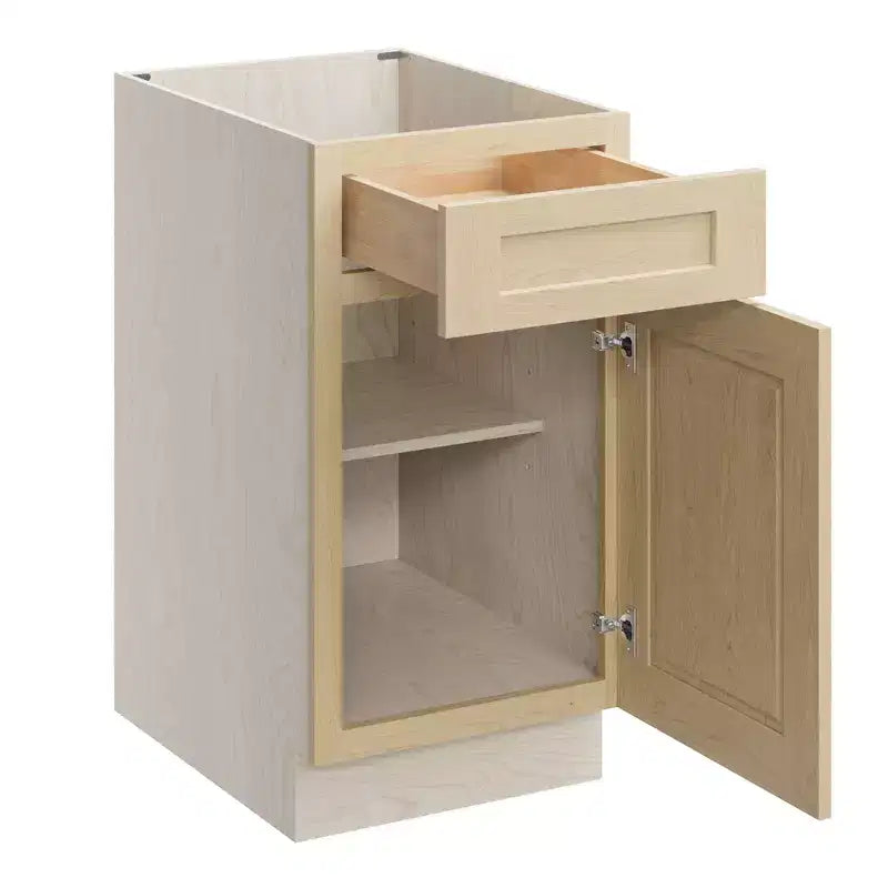 Meuble bas de cuisine 18 po l. x 34,5 po H x 24 po P avec tiroir Cadre en contreplaqué Fermeture amortie - Recouvrement total RTA