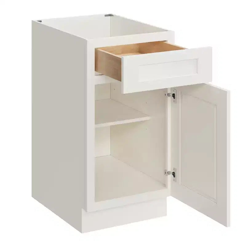 Meuble bas de cuisine 18 po l. x 34,5 po H x 24 po P avec tiroir Cadre en contreplaqué Fermeture amortie - Recouvrement total RTA