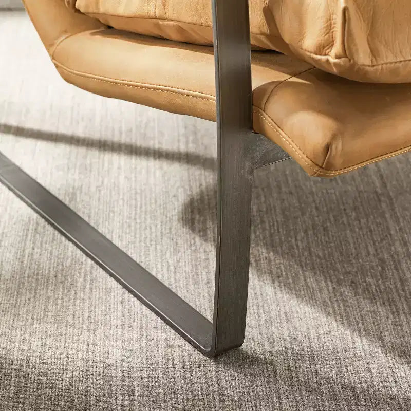Fauteuil d'appoint en cuir véritable confortable et luxueux