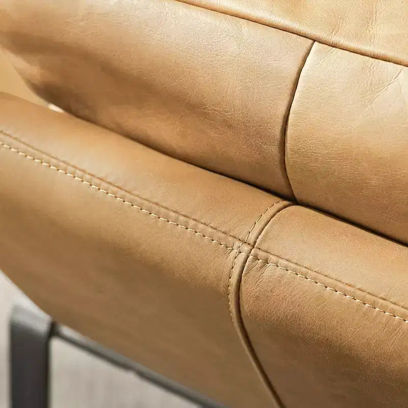 Fauteuil d'appoint en cuir véritable confortable et luxueux