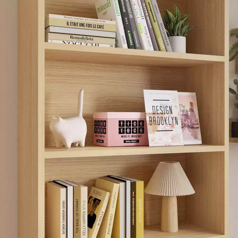 Vitrine en rotin clair avec 3 étagères, 1 tiroir, 2 portes, H 180 cm