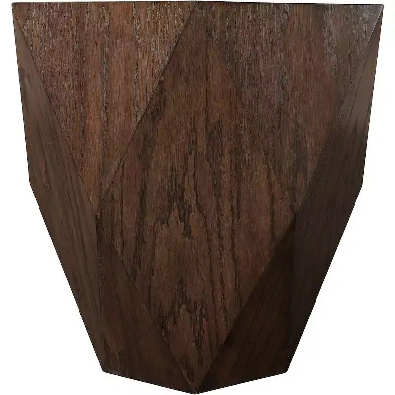 Table d'appoint hexagonale en placage de chêne