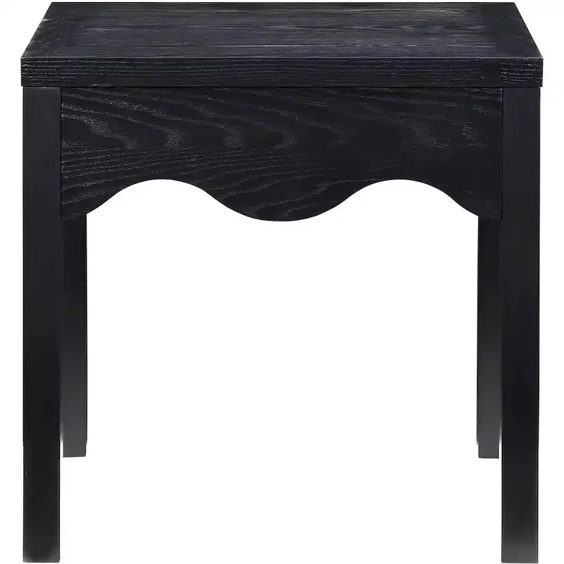 Table d'appoint festonnée en chêne noir