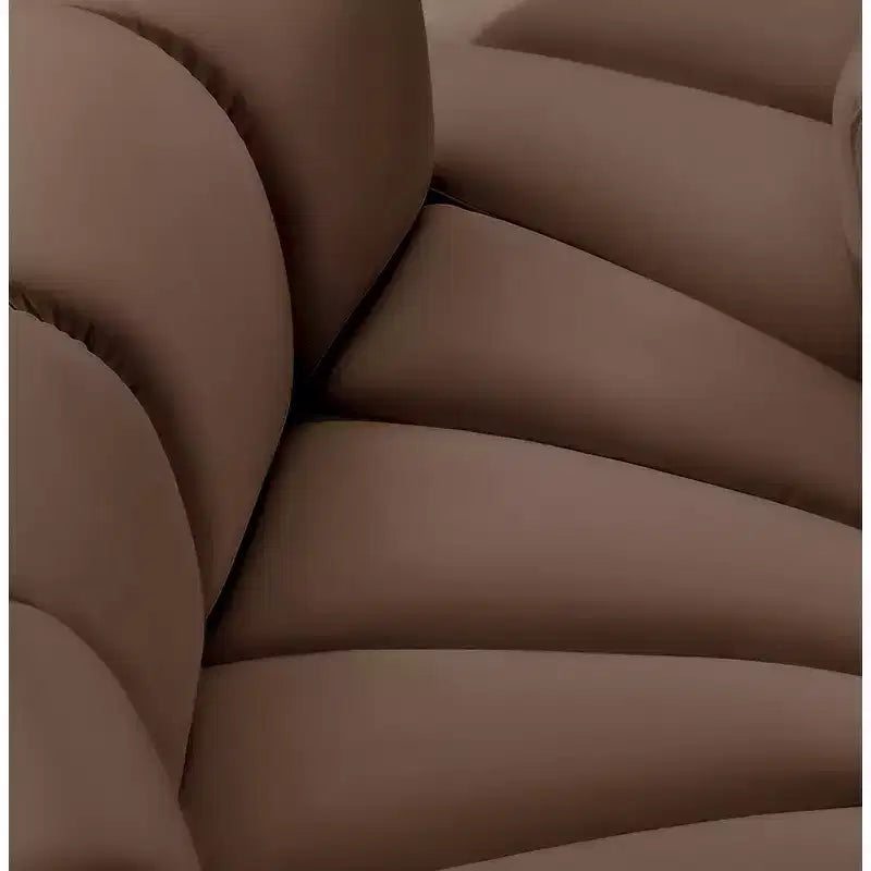 Canapé Modulable Arc en Cuir Végan Marron