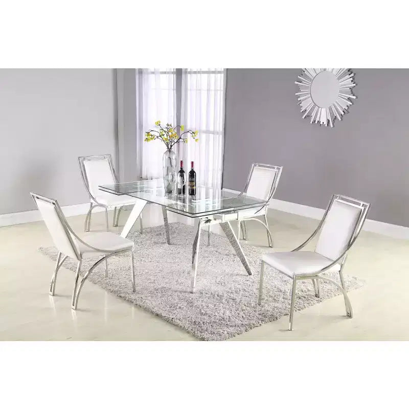 Chaise d'appoint contemporaine à cadre ouvert - Lot de 2