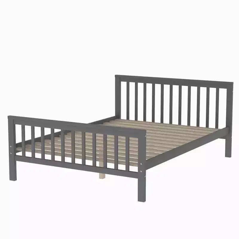 Lit superposé double en bois massif avec 3 tiroirs de rangement, lit mezzanine en bois et cadre de lit plateforme, peut être séparé en 2 lits