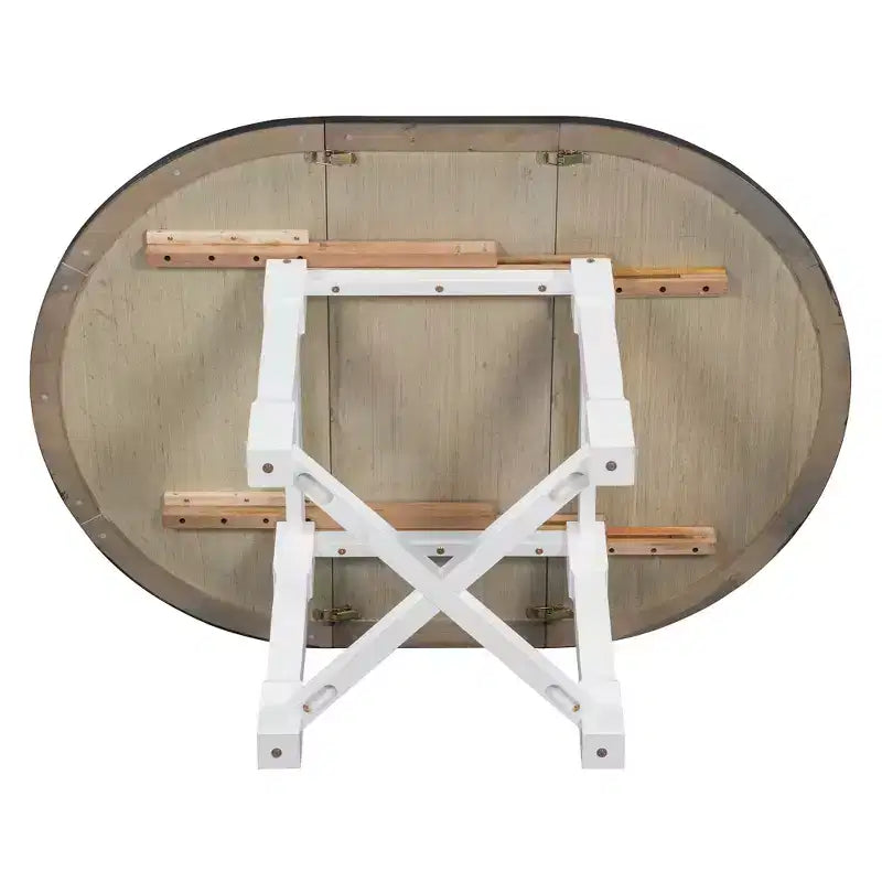 Ensemble de salle à manger 5 pièces avec table ronde extensible et chaises rembourrées