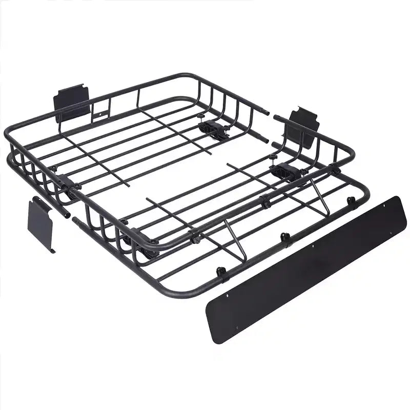 Panier de toit robuste de 150 lb, Panier de transport de cargaison de toit universel de 39,2 x 43,7 pouces, Porte-bagages de toit, Porte-bagages supérieur résistant aux intempéries