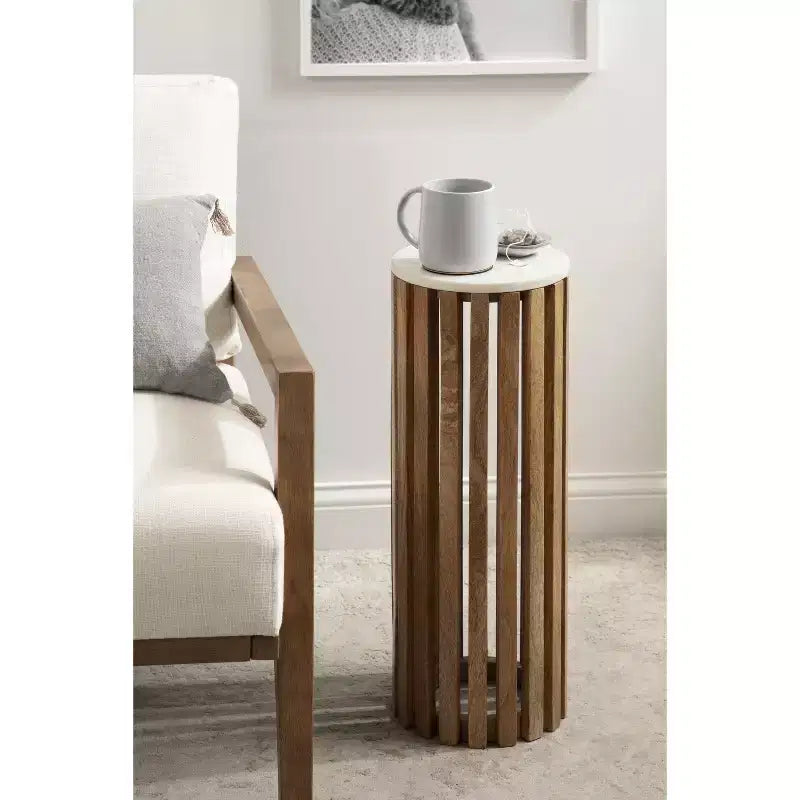 Table d'appoint ronde en bois