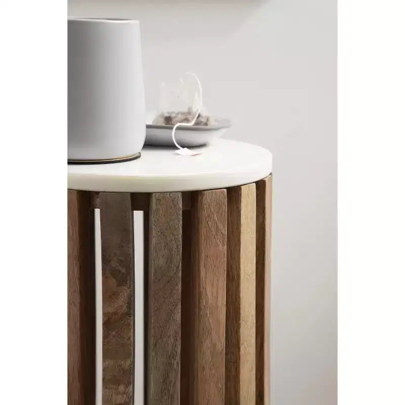 Table d'appoint ronde en bois