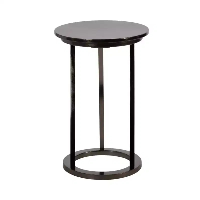 Table d'appoint ronde en métal