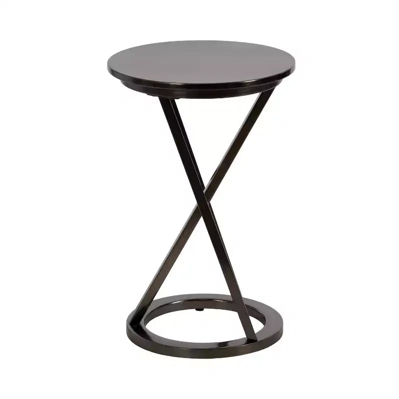 Table d'appoint ronde en métal