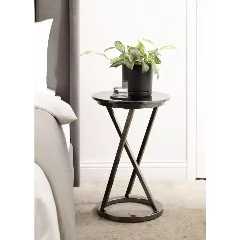 Table d'appoint ronde en métal