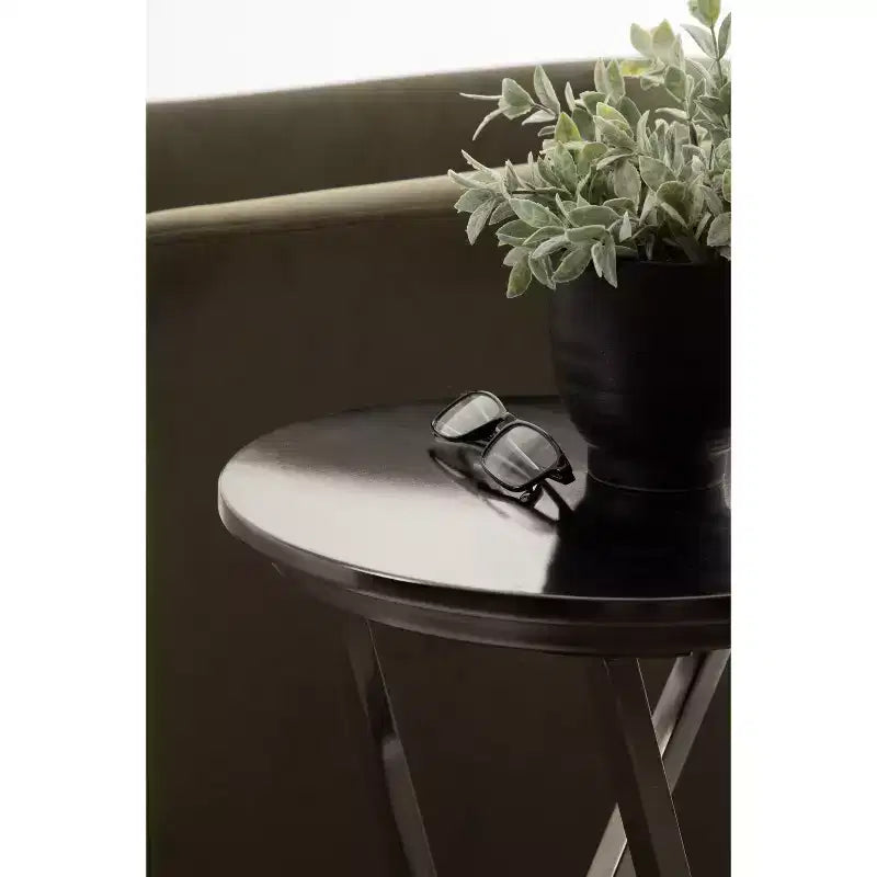 Table d'appoint ronde en métal