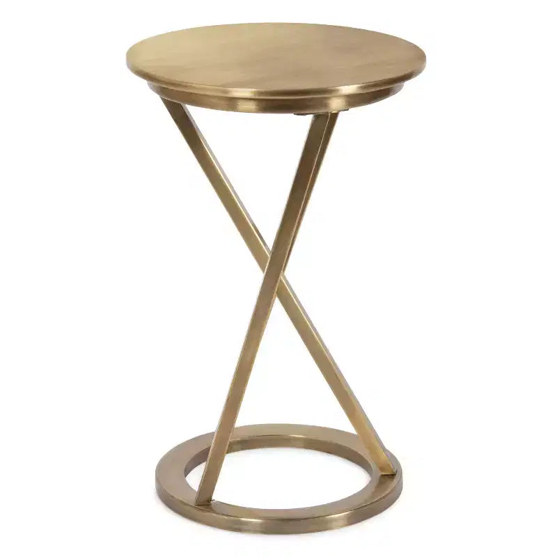 Table d'appoint ronde en métal