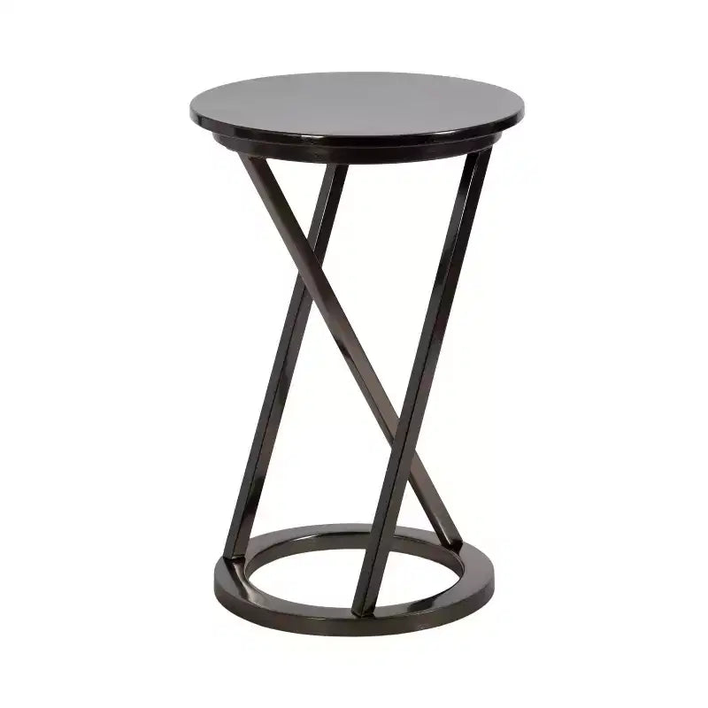 Table d'appoint ronde en métal