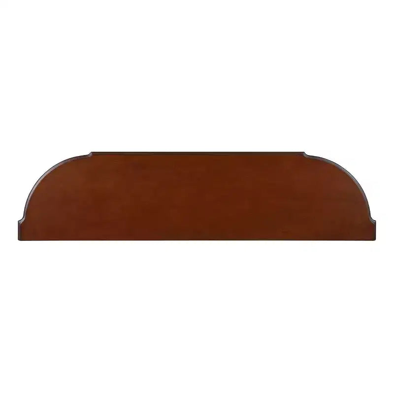 Console incurvée rétro de 52 po en bois avec étagère ouverte et 2 tiroirs pour salon et couloir, bleu marine et plateau marron